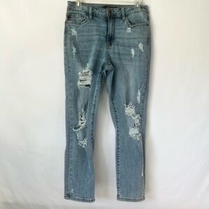 Judy Blue Mid Rise Boyfriend Jeans Size 7/28 Womens Juniors Distressed JB82281
